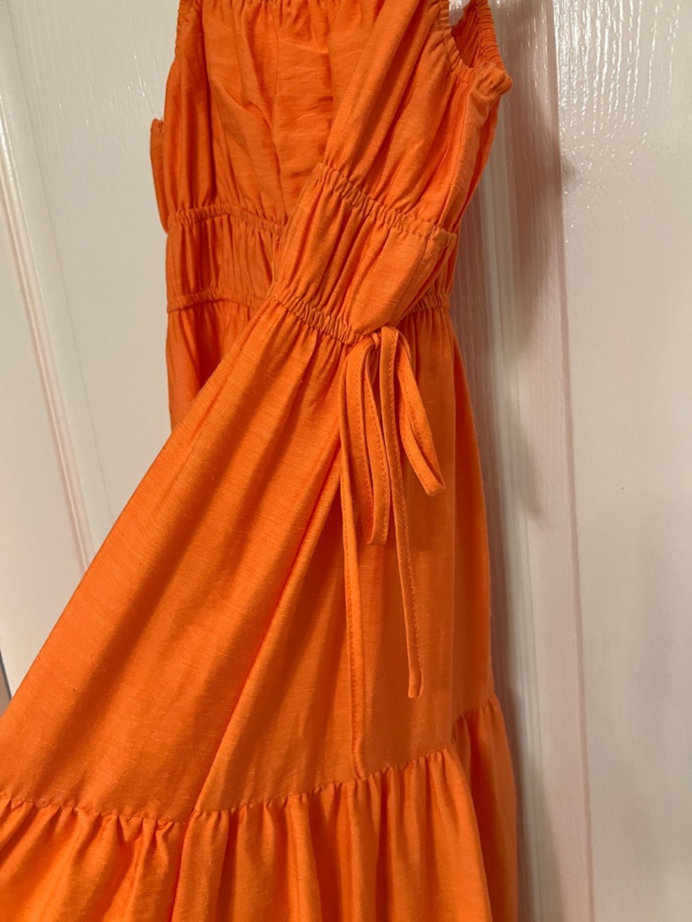 Blu Pepper Orange Tiered Maxi Dress - Picture 4 of 6